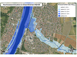 Grafik der Hochwassersituation in Elsenfeld