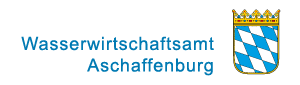 Zur Startseite des Wasserwirtschaftsamtes. Das Bild zeigt den Behördenschriftzug und das kleine Staatswappen des Freistaats Bayern