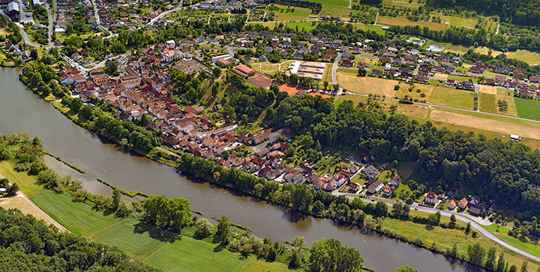 Link führt zur Seite Hochwasserschutz Hafenlohr