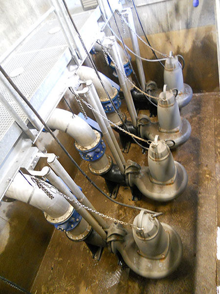 Foto des Pumpwerkes in Miltenberg West von oben