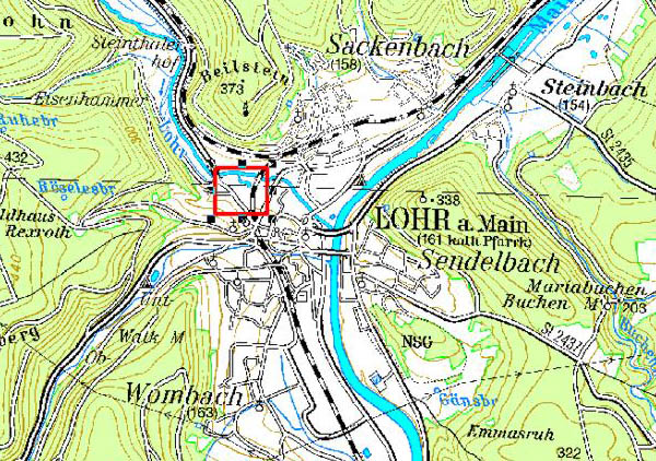 Lageplan der Maßnahme auf der Toporafischen Karte