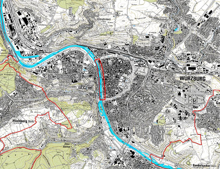 Lageplan der Maßnahme auf der Topografischen Karte