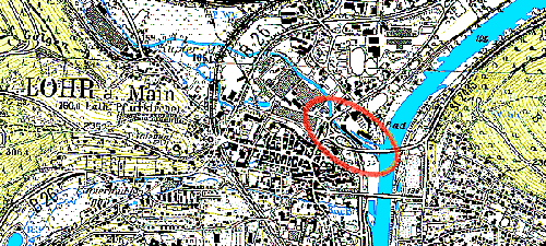 Topografische Karte mit der Lage der Maßnahme