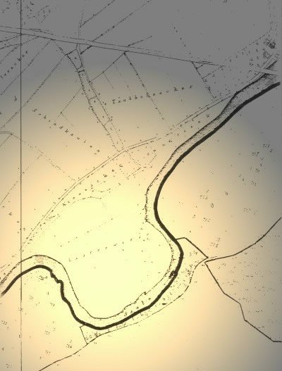 Historische Zeichnung des alten Verlaufs