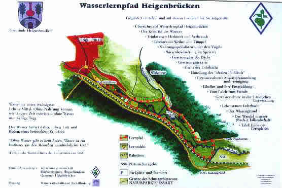 Übersichtstafel des Lernpfades