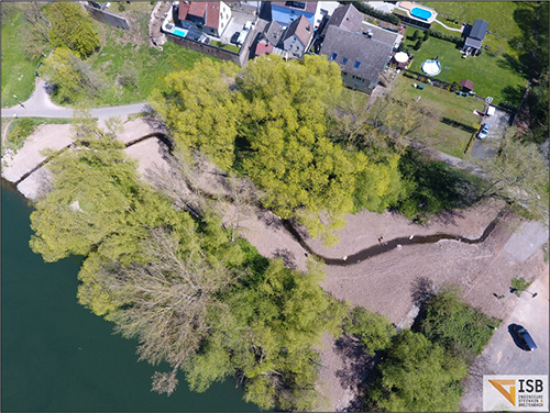 Luftbild des neuen Gewässerverlaufs